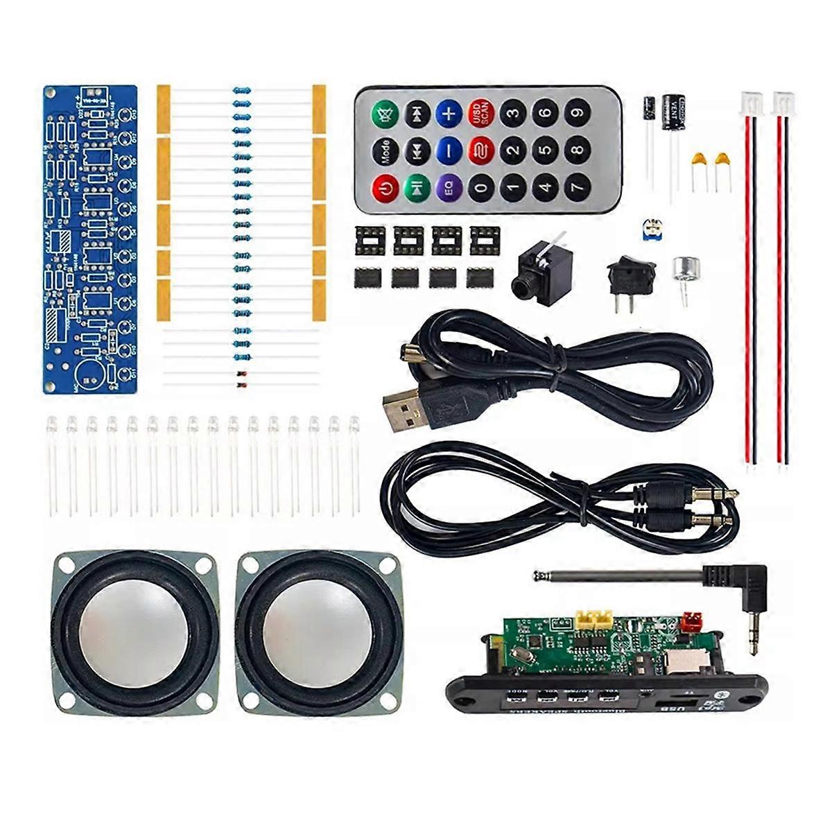 DIY Bluetooth Speaker Kit with FM Radio 85.7-108MHZ DIY Soldering Project Practice Electronic Kit Solder U Disk TF