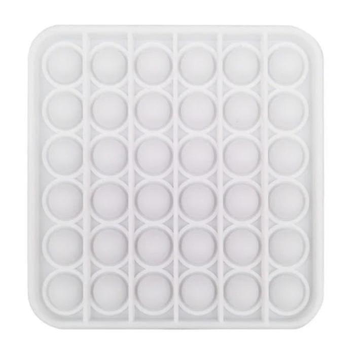 Stuff Certified Pop It - Fidget Anti Stress Toy Bubble Toy Silicone Square White