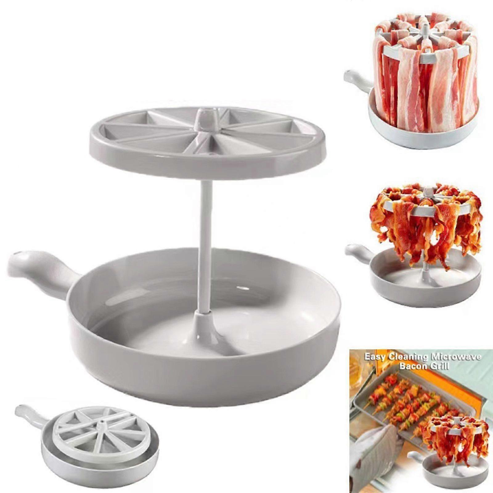 Portable Microwave Bacon Cooker, Microwave Bacon Dish, Bacon Wizard Microwave Crispy Bacon Maker Fast