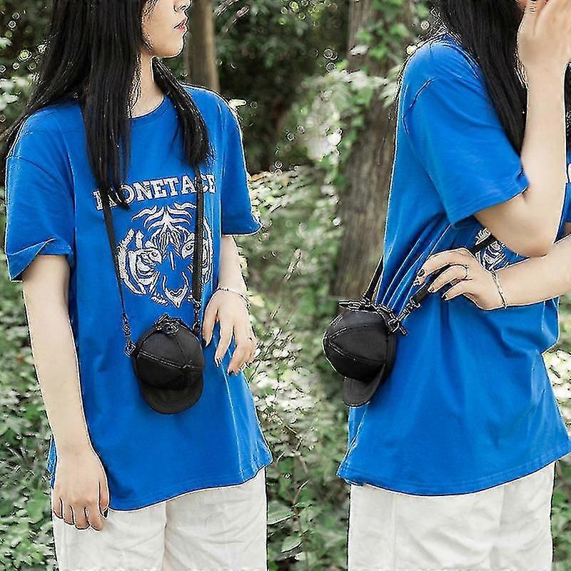 Hat Shaped Messenger Bag Black