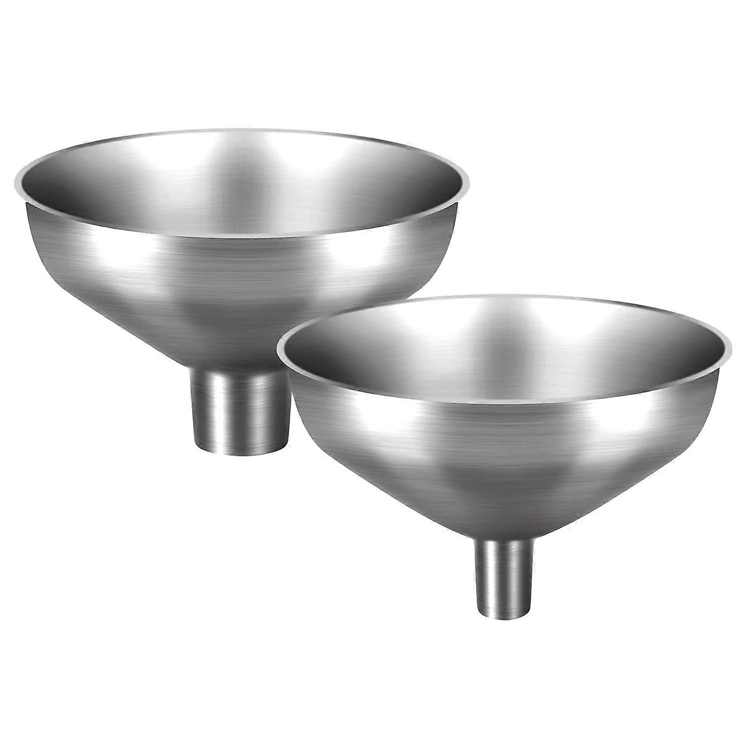 Stainless Steel Funnel Set for Kitchen Use, 3 Sizes, Ideal for Transferring Spices, Oils, and Liquids