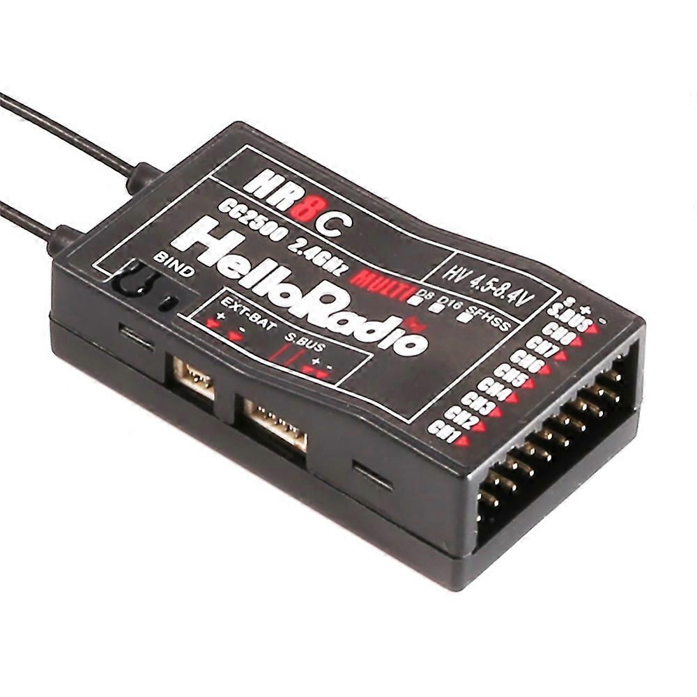 HelloRadioSky HR8C 2.4GHz 9CH CC2500 D8/D16/SFHSS PWM Mini Receiver for RC Airplane FPV Racer Drone