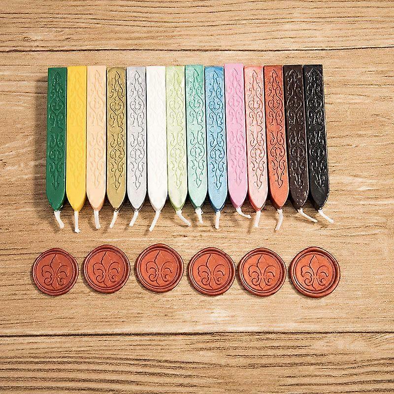 Sealing Wax Sticks with Wicks for Wax Seal Stamp Saddle Brown 91x12x11.8mm