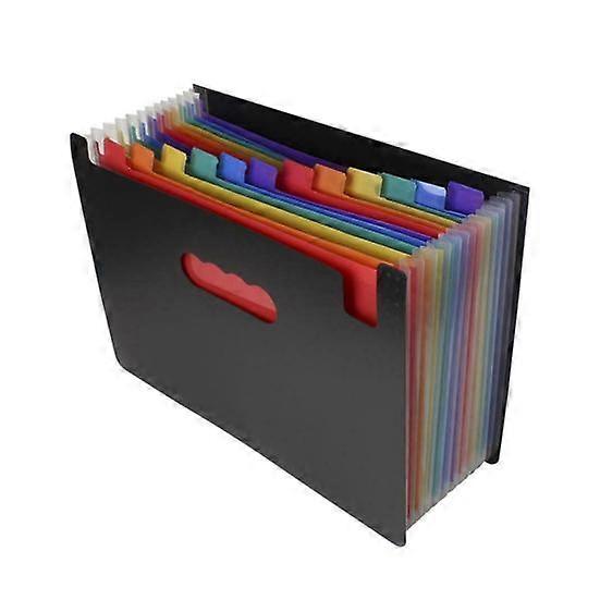 Färgglada A5 Multi-Layer Expanderande Fil Kvitto Mapp Organizer Fickor Hållare