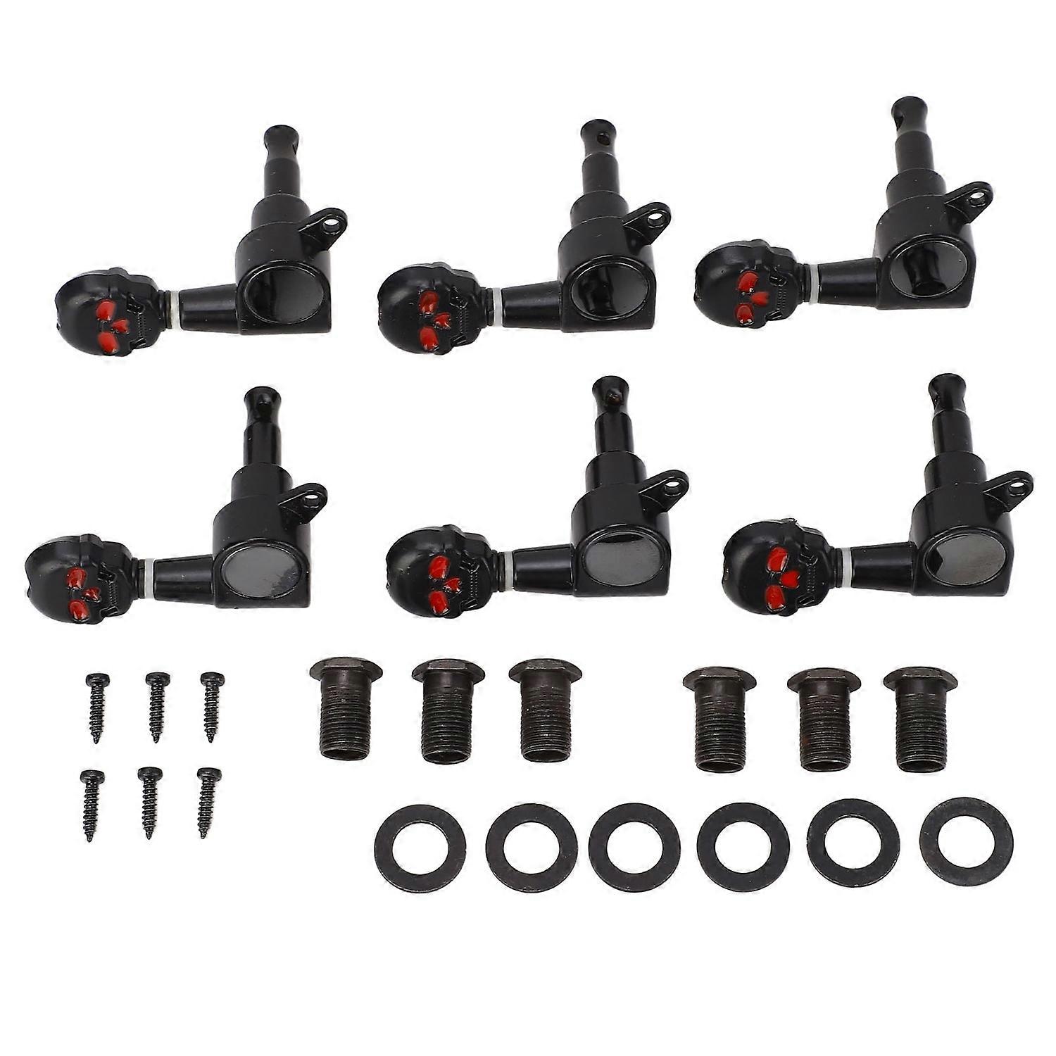 6R Guitar String Tuning Pegs Metal Machine Heads Knobs Replacement for Acoustic Electric Guitars 