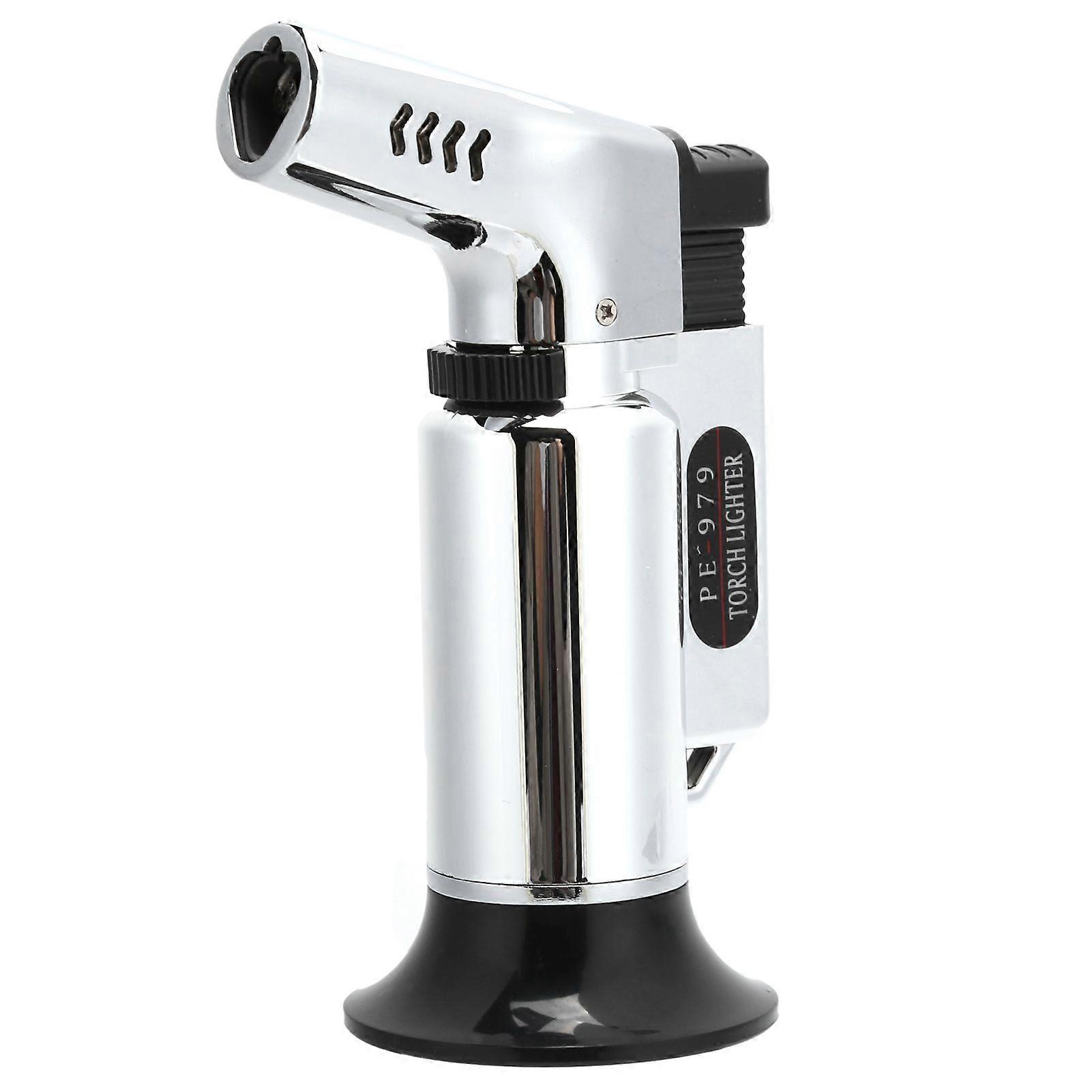 Barbecue Torch Portable Triple Flame Cigarette Lighter Kitchen Cooking Baking AccessorySilver