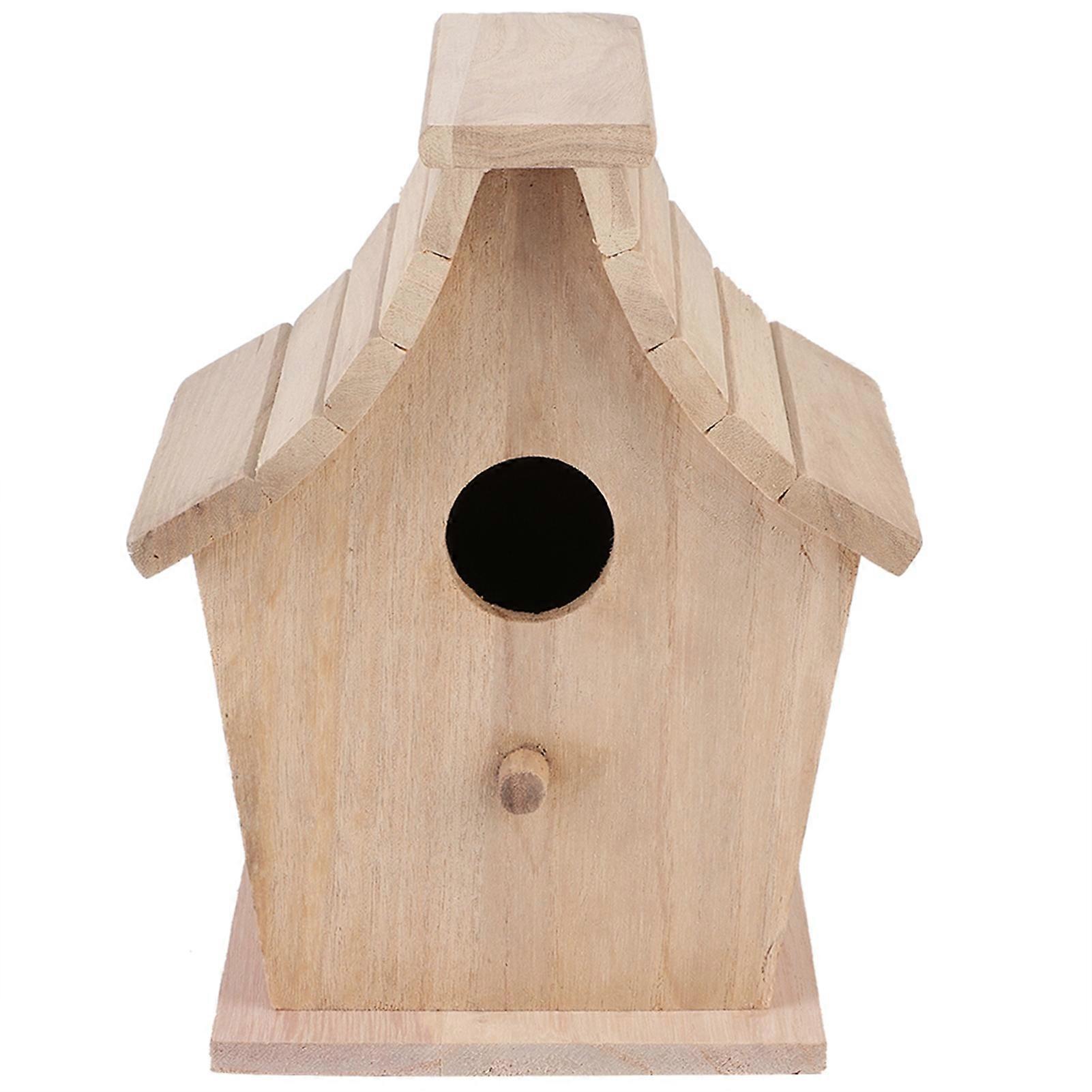 Wooden Bird House Breeding Box Hanging Nesting Box Pet Supplies for Parrots Budgies and Small Birds