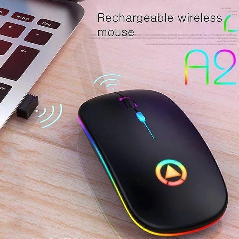 Ergonomic Rechargeable Wireless Mouse Silent LED Backlit Portable Cute Mini Mouse