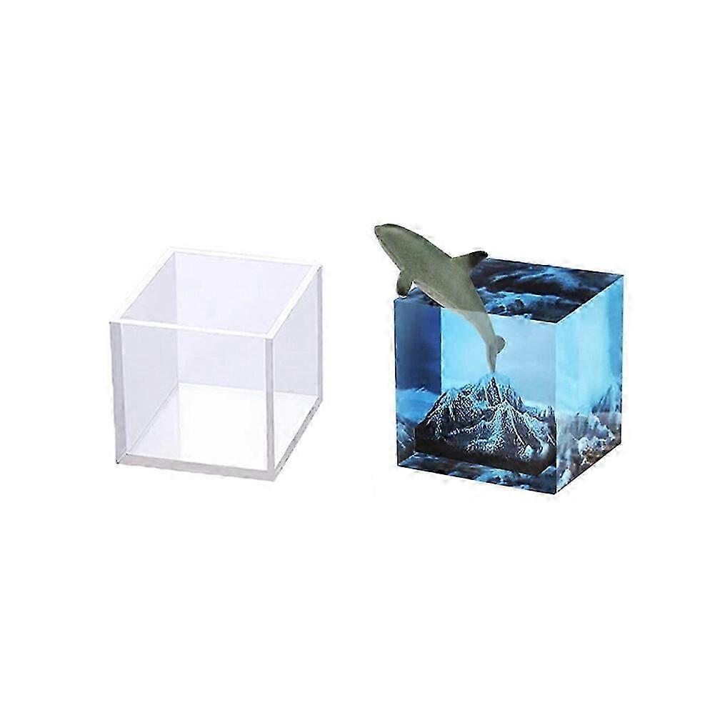 Cubic Silicone Mold Cubic Specimen Display Ornaments Mould Resin Cubes DIY Ornaments Display Holder Resin Blocks Soap Candles Base Pendants Handmade D