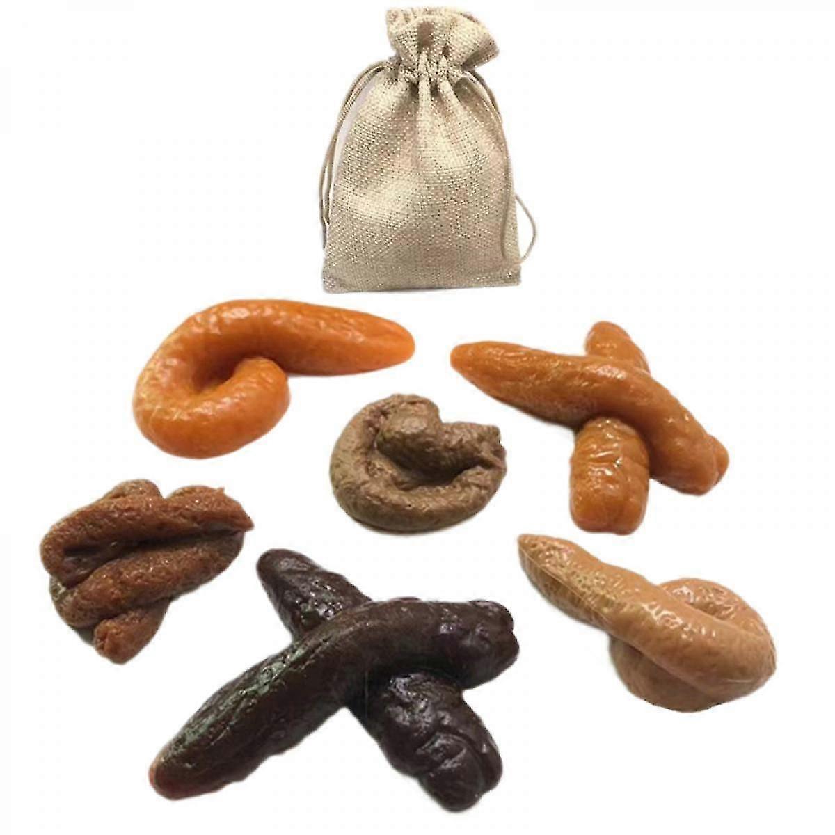 SDIGV Topaty Fake Poo | Soft Simulation Dog Poop | 6 Different Shapes Stool Toys, Prank Props for Halloween April Fools' Day Prank Party