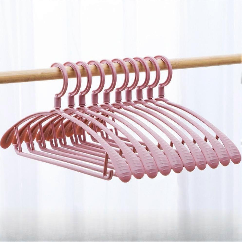 Plastic Clothes Hanger, Non-marking Wide Shoulder Hanger for Home Dorm Use, Non-slip Adult Clothes Support 10 Pack