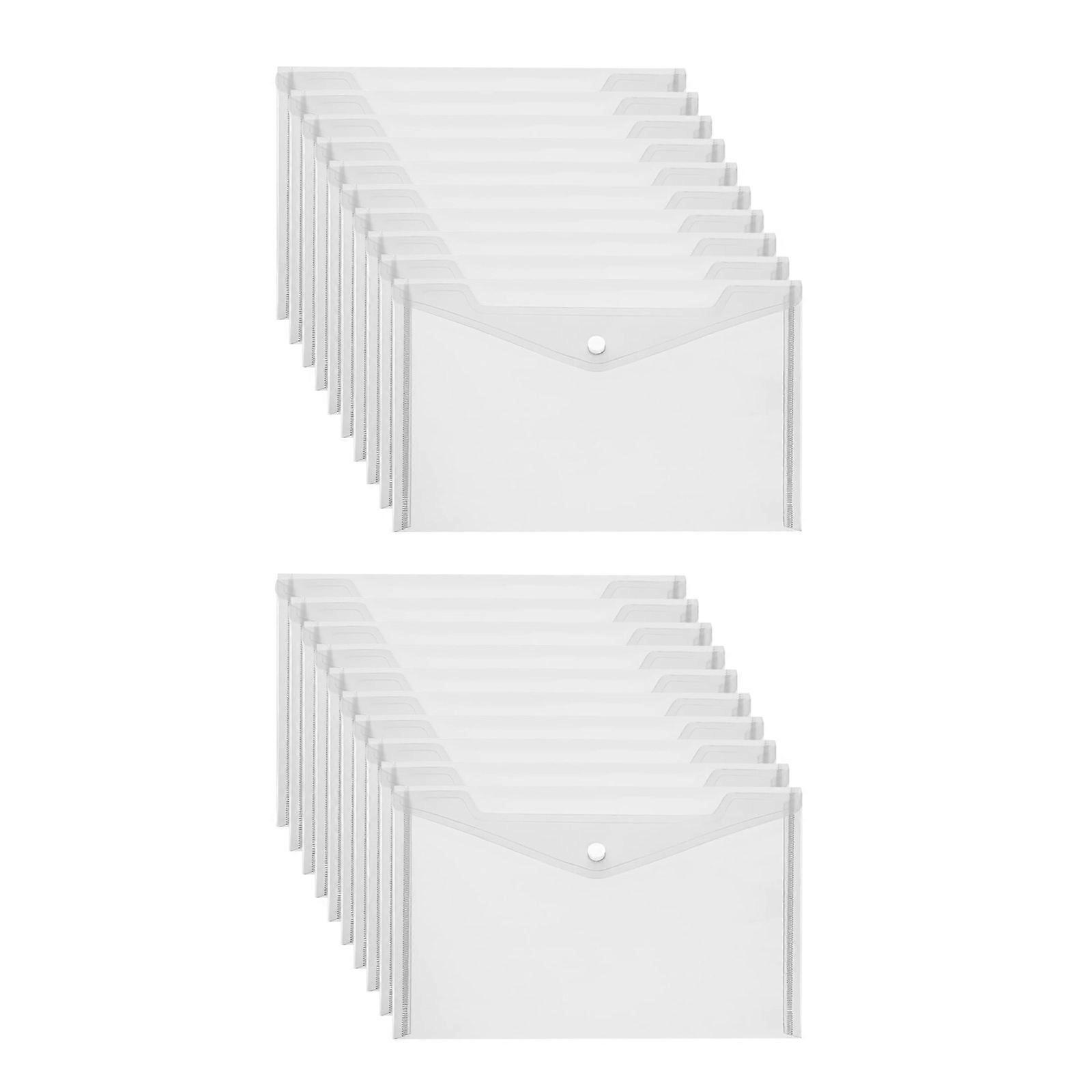 20/30Pcs Plastic File and Papers Sleeves Document Pocket File Bag Convenient Plastic  Documents Filing Storage Bag