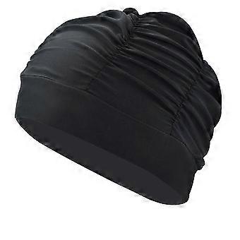 Women Swim Caps Plain Swimming Pleated Swim Cap for Long Hair Bathing Cap Swim Hats