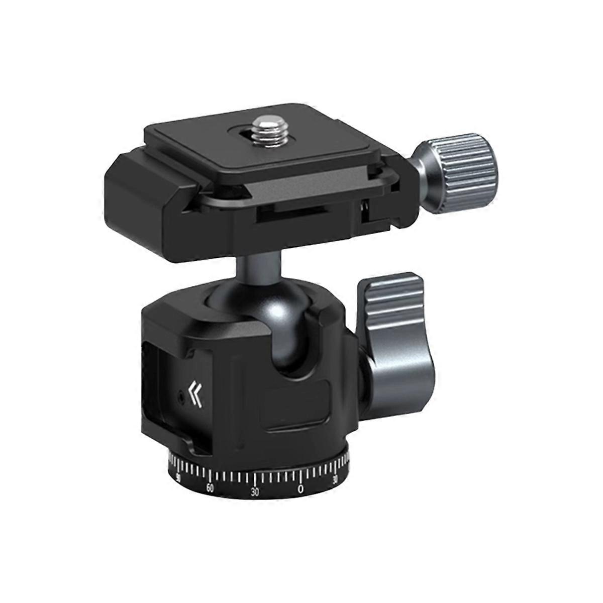 Ball Panoramic Tripod Heads Aluminum Rotating Heads with Cold Shoe Mount Adapter for DSLR, Camera T