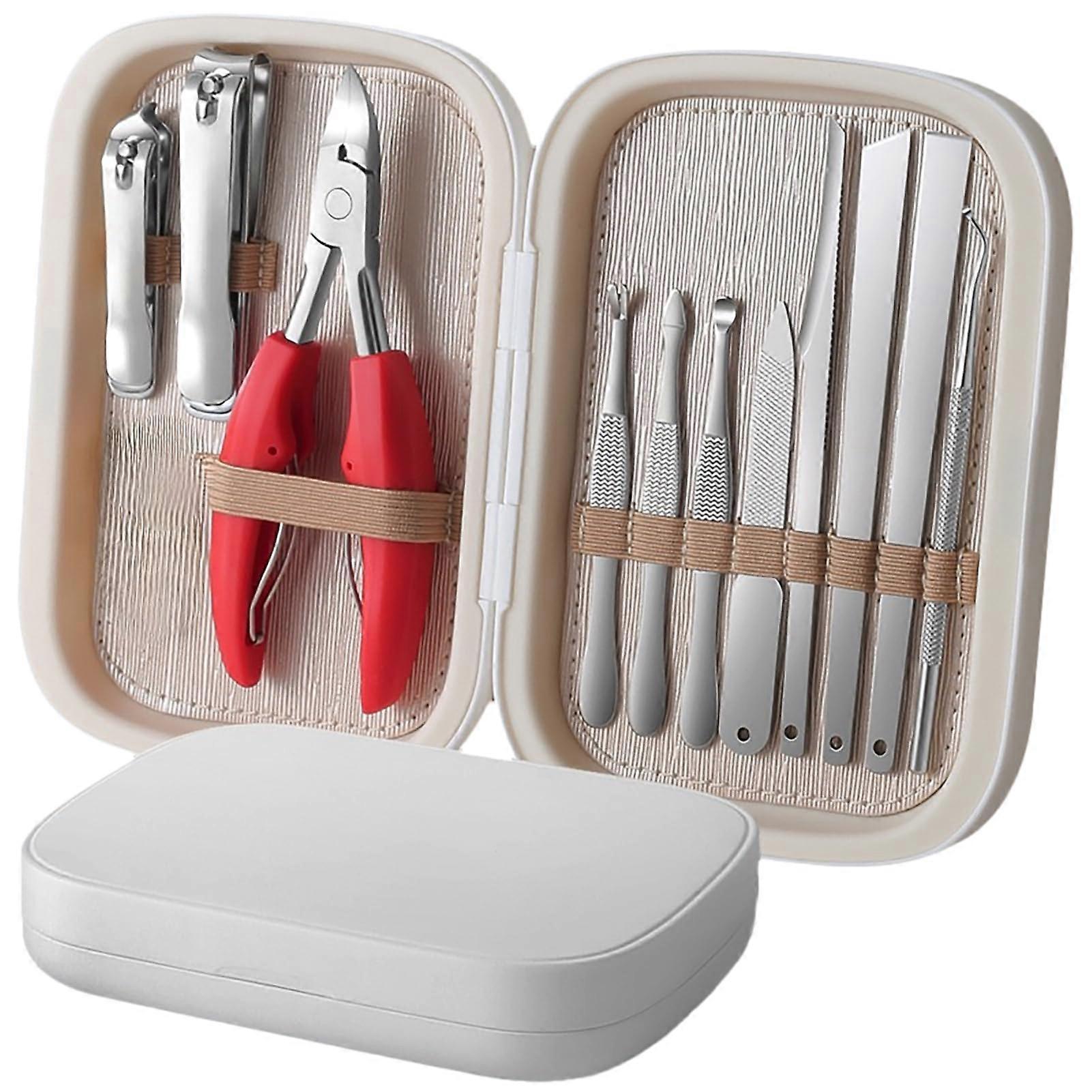 11 Pcs Multifunctional Stainless Steel Nail Clipper Set for Manicure and Pedicure, Professional Quality with Ergonomic Design