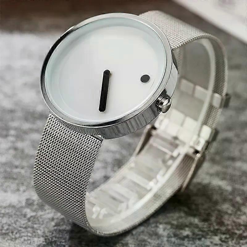 Minimalist Unisex Watch For Men Women Couple Simple Style Creative Dial Quartz Wristwatch Male Female Unique Pointer Wrist Clock