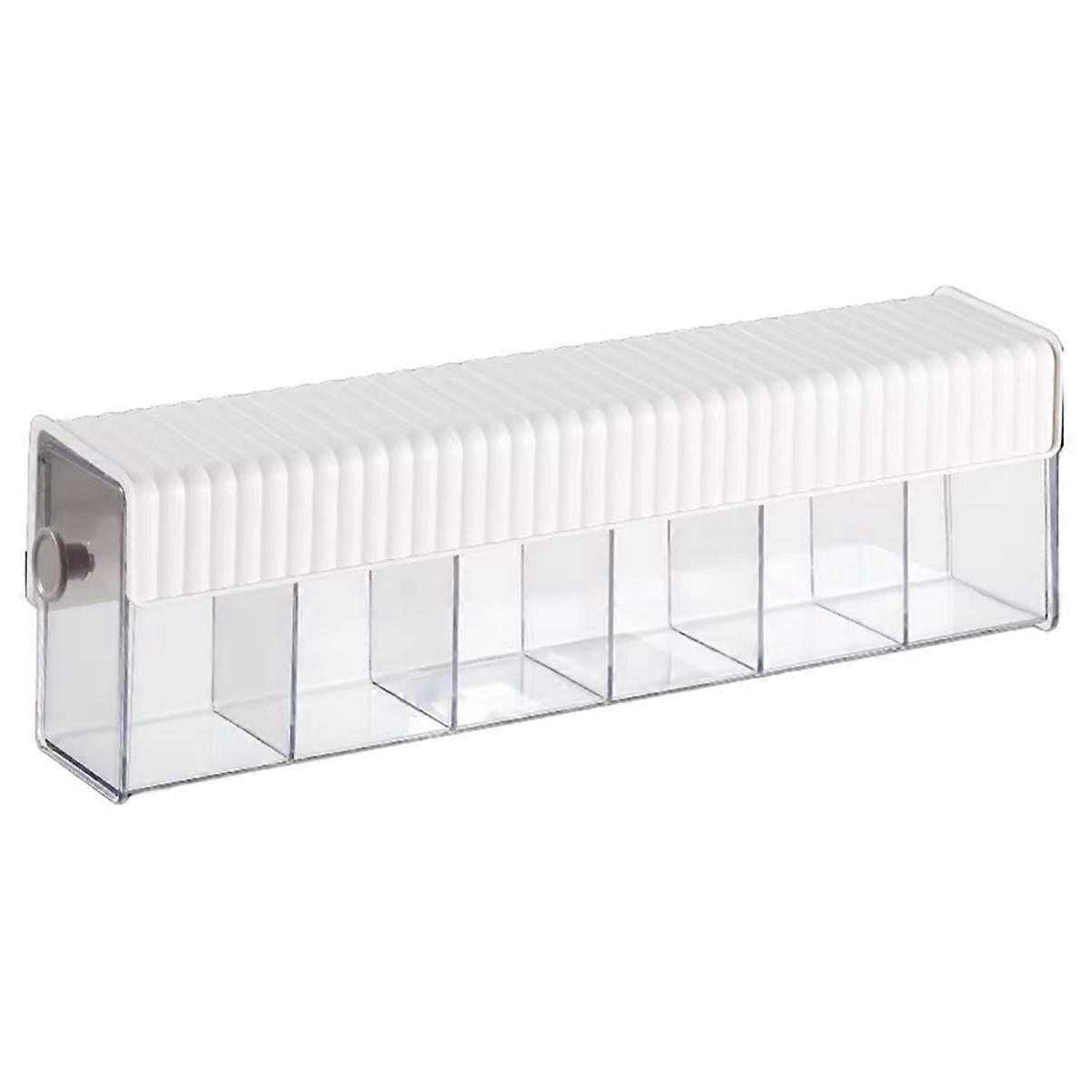 Switchable 6-Cell Wall Mount Drawer Organizer for Socks and Underwear,Self-Adhesive, Anti-Dust Storage Solution