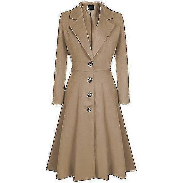 معطف الترنش الصوفي النسائي - ملابس خارجية أنيقة لعشاق أزياء على طراز إنجلترا