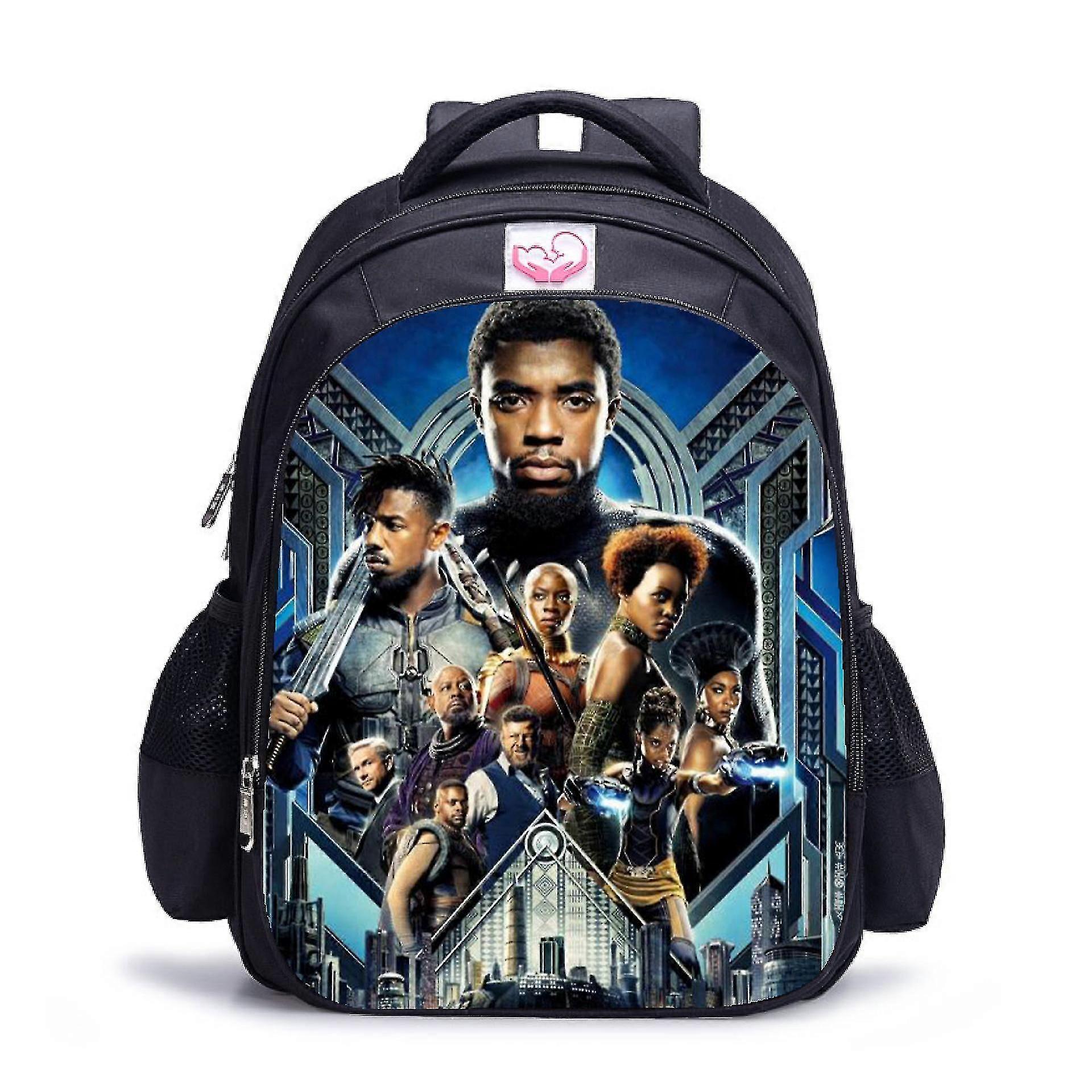 16インチブラックパンサーバックパックボーイガールスクールショルダーバッグ学生子供スクールバッグカレッジリュックサックモチラ