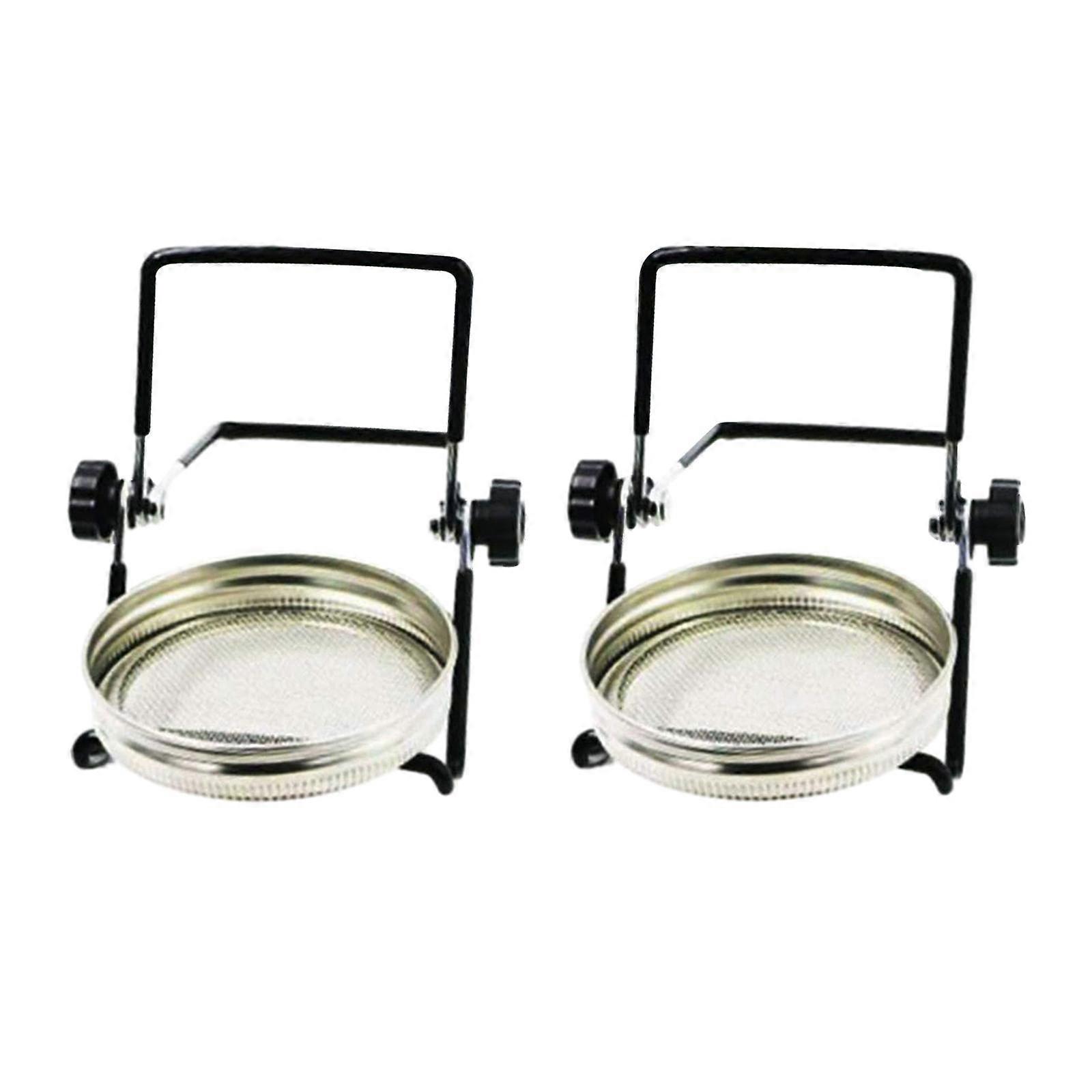 2Pcs Jar Sprouting Lids with 2 Sprouting Holder for Canning Jars for Beans