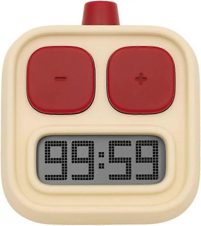 Cute Digital Kitchen Timer for Kids, Kitchen Timer with Strong Magnetic Timer (Yellow)6*5.5*2.2cm
