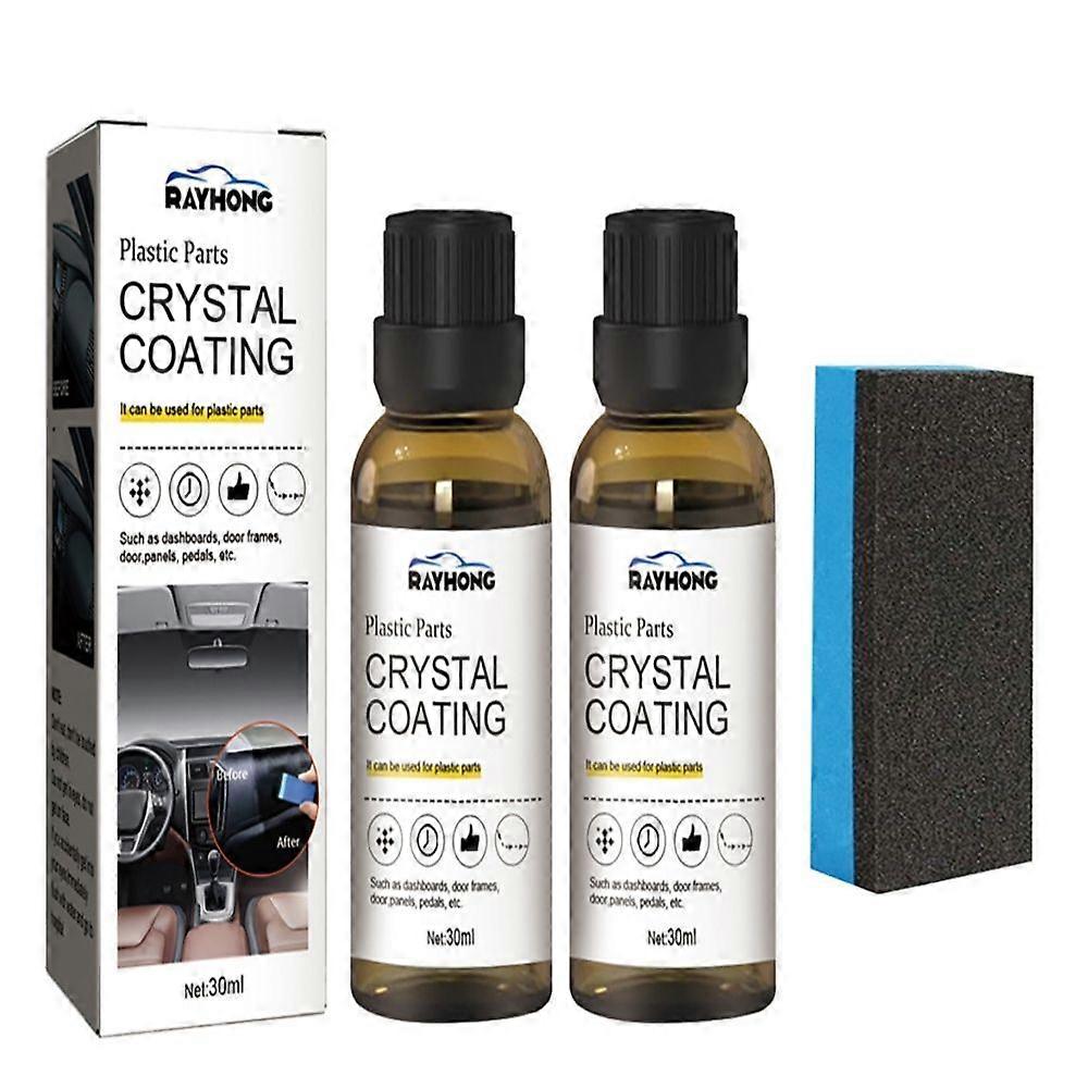 2pcs αυτοκίνητο πλαστικό σφουγγάρι οργάνων καθαρισμού οργάνων πρακτόρων επισκευής μερών δέρματος δέρματος αυτοκινήτων