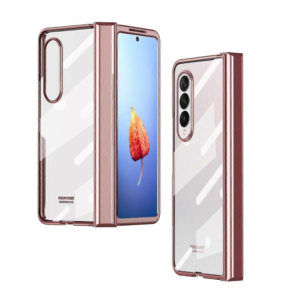 For Samsung Galaxy Z Fold4 Full Body Electroplating Hinge Phone Case