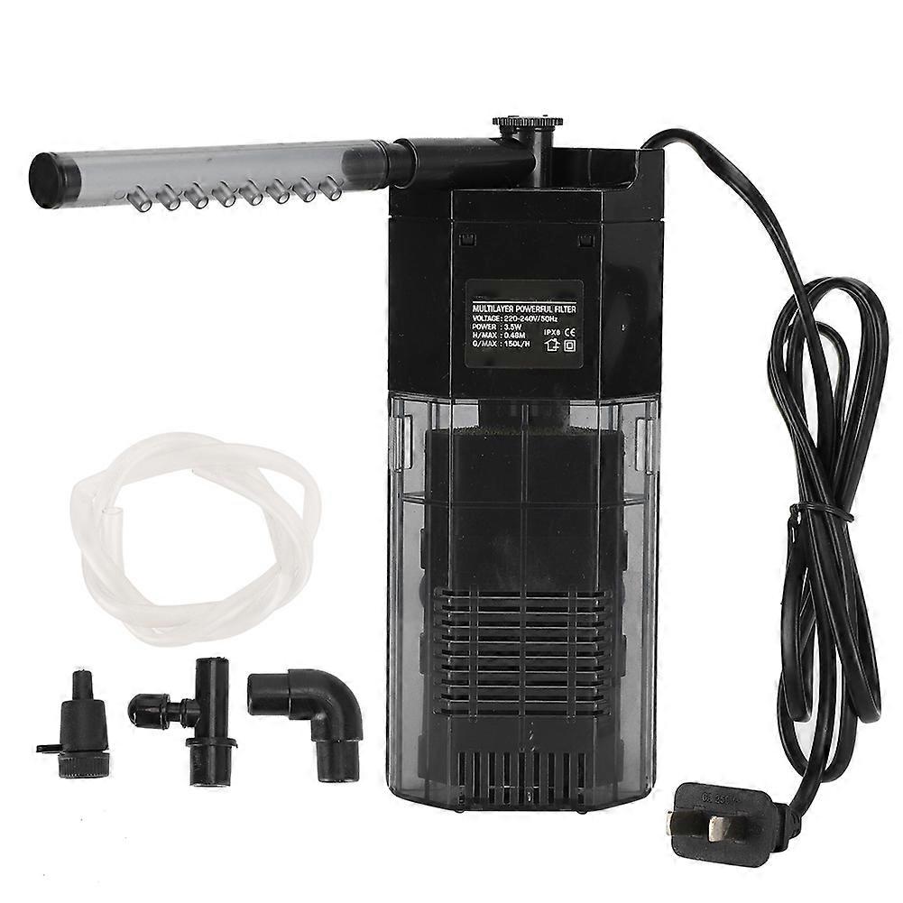 Plastic 3 In 1 Mute Submersible Water Pump Built In Fish Tortoise Tanks Aquarium Filter CN Plug 220-240V