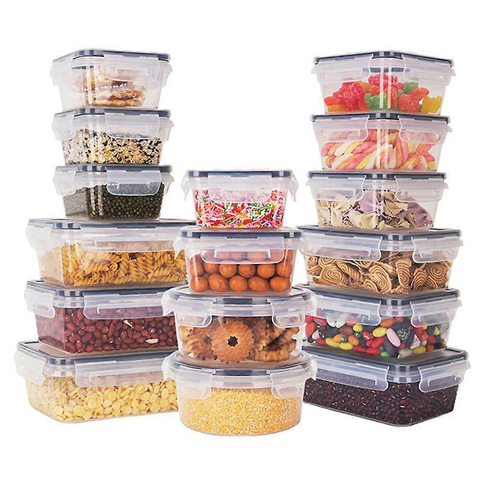 16 قطعة / مجموعة تخزين الطعام محكم الإغلاق Kitchenabinet PP الجرار مع غطاء (خالية من BPA ، FDA / LFGB / FCM