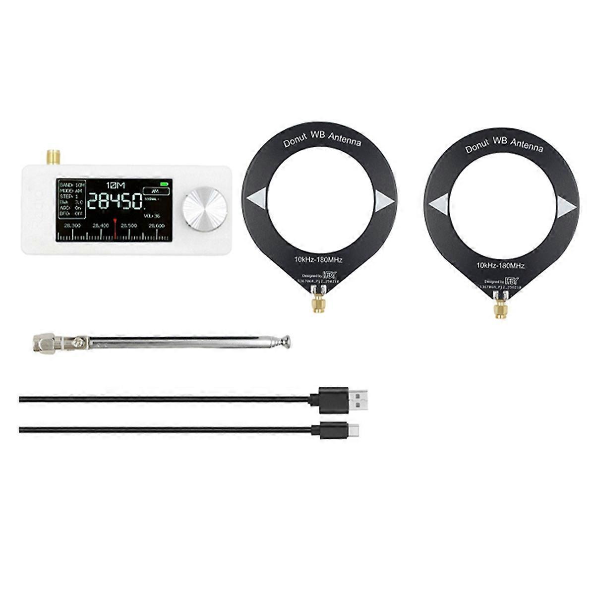SI4732 10Khz-180Mhz Pocket Mini Radio LSB USB AM FM Radio with Ring Antenna All Band Radio Receiver HF SW MW VHF Radio