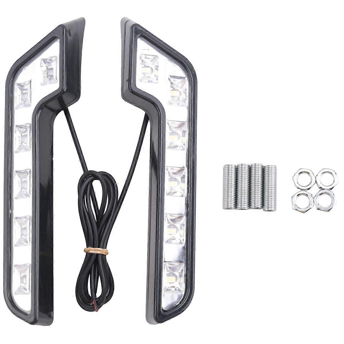 2X 12V Super Bright DRL LED Daytime Running Lights for Cars Auto Waterproof LED Driving Lights Fog L