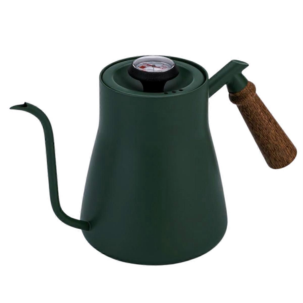 Wooden Handle Hand Brewing Kettle Coffee Hand Brewing Kettle green