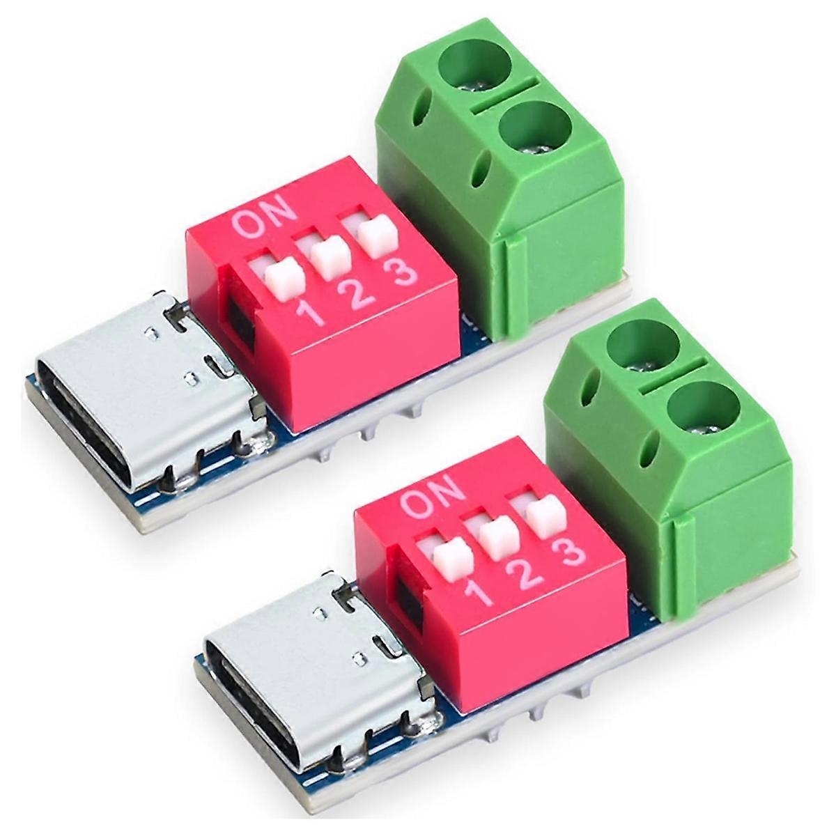 USB-C PD Trigger Board Module PD/QC Decoy Fast Charging 2pcs