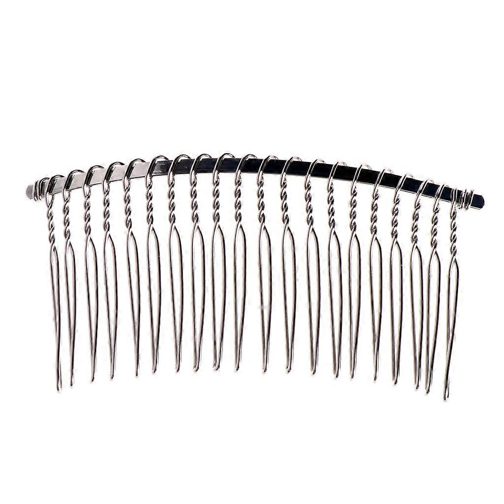 Portable Voile de mariage Côté Peigne Fil Twist Pinces à cheveux 20 dents Accessoires de cheveux de mariée DIY Outil Peigne Pince à cheveux