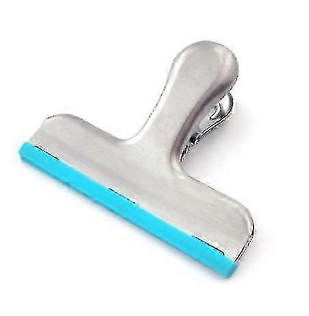 3-pack Of Grocery Bag Clips, Folders, Covered With Silicone blue