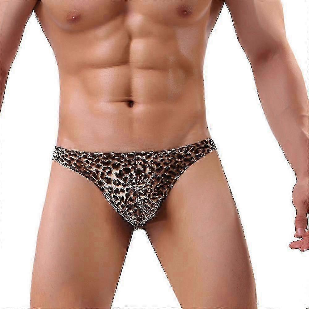 Männer Sexy Leopard Shorts Low Waist Unterwäsche Baumwolle Strings Höschen Unterhose