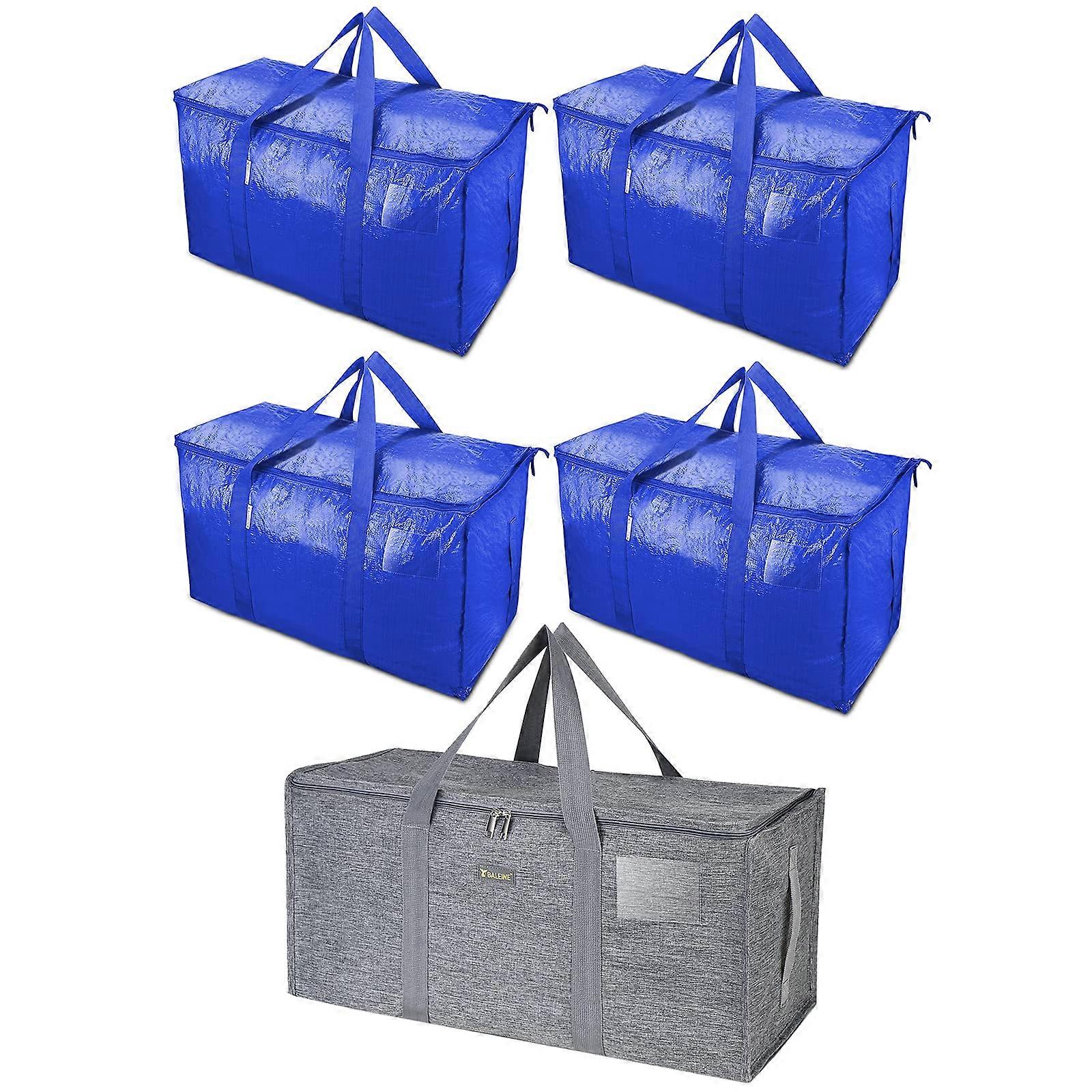 4 Pack Extra Large Moving Bags for Storage Tote