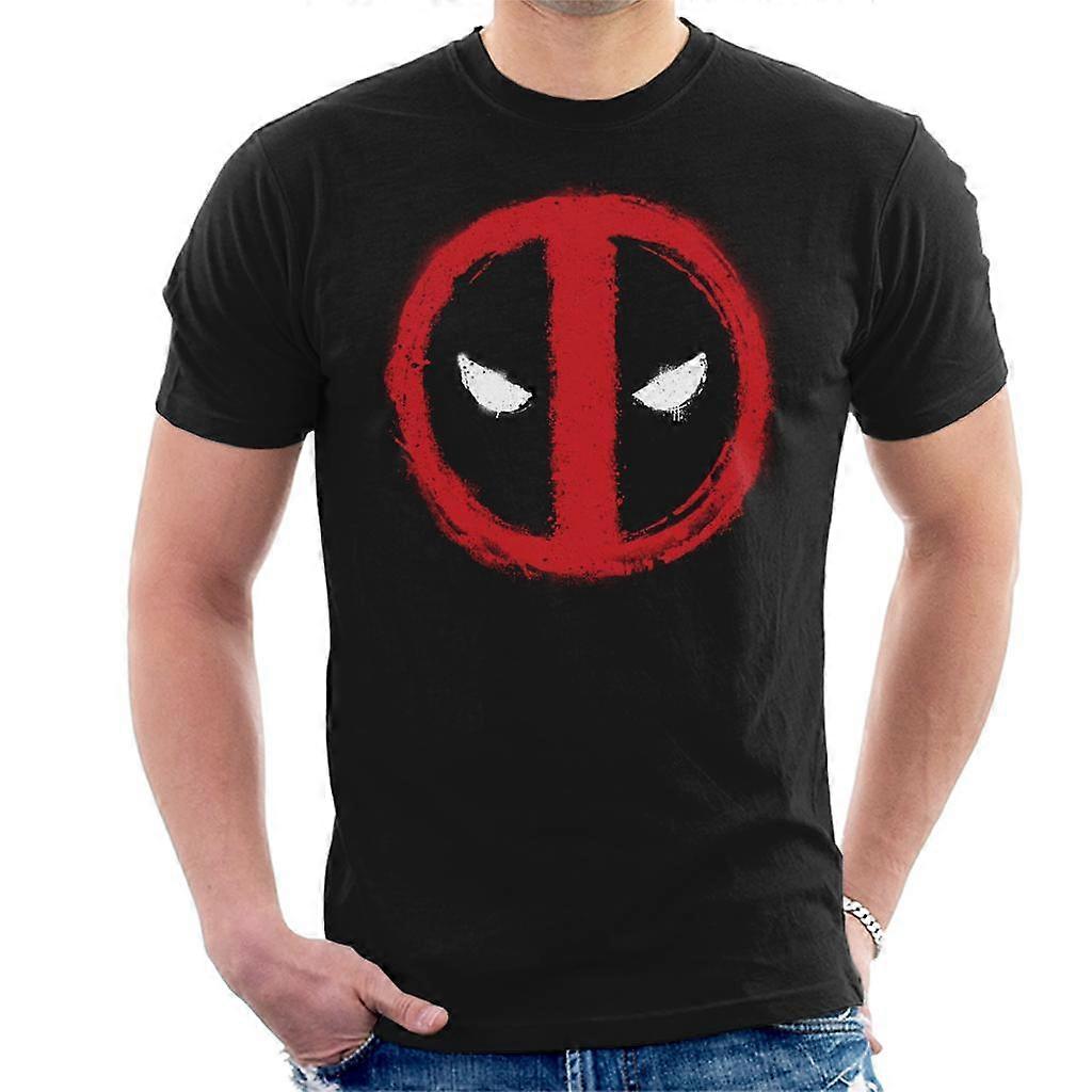 Marvel Deadpool Spray Paint Graffiti Logo Men's T-Shirt