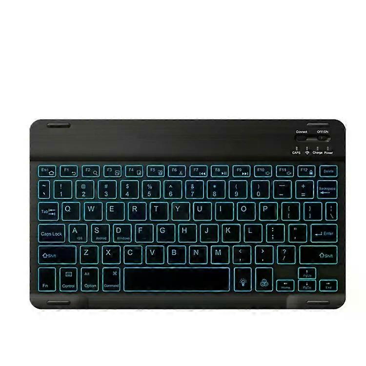 RGB Backlit Bluetooth Keyboard-78 Keys,10 Inch,for Mobile & Tablet,Black Black