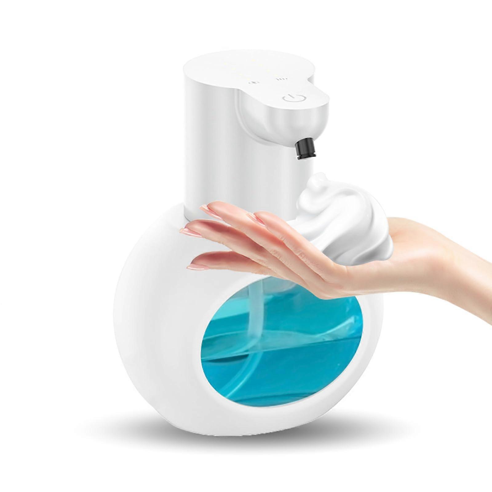 Automatic Soap Dispenser, 15oz/420ml Touchless Foam Dispenser, USB Rechargeable with Motion Sensor for Bathroom Kitchen Wall Mount (White)