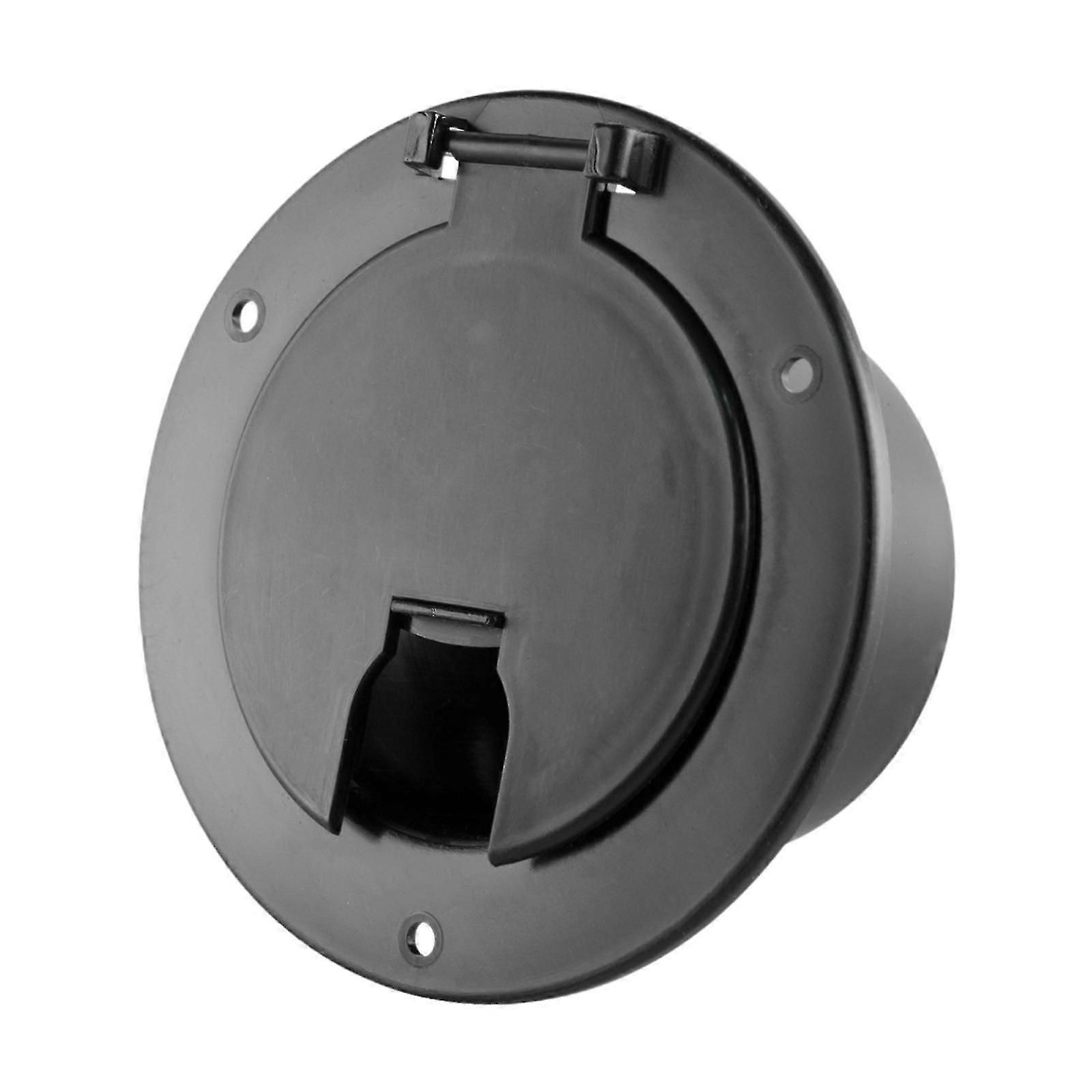 Power Cord Hatch Cover Replace for 30/50 Amp Cords RV Hatches Door Lock black