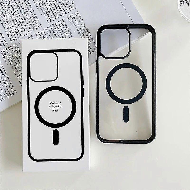 Clear Magnetic iPhone Case with Case Compatible with Magsafe Wireless Charging Compatible with Models 15 14 13 12 11 Pro Max Plus Water and Dust Resis