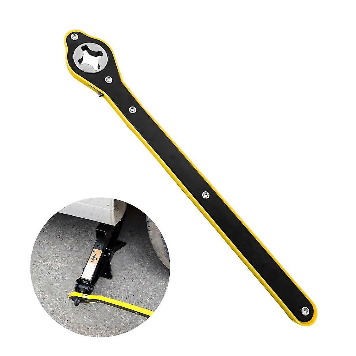 Jack Ratchet Wrench, Forward and Reverse Easily Switch for Scissor Jack, 360° Swivel Tool