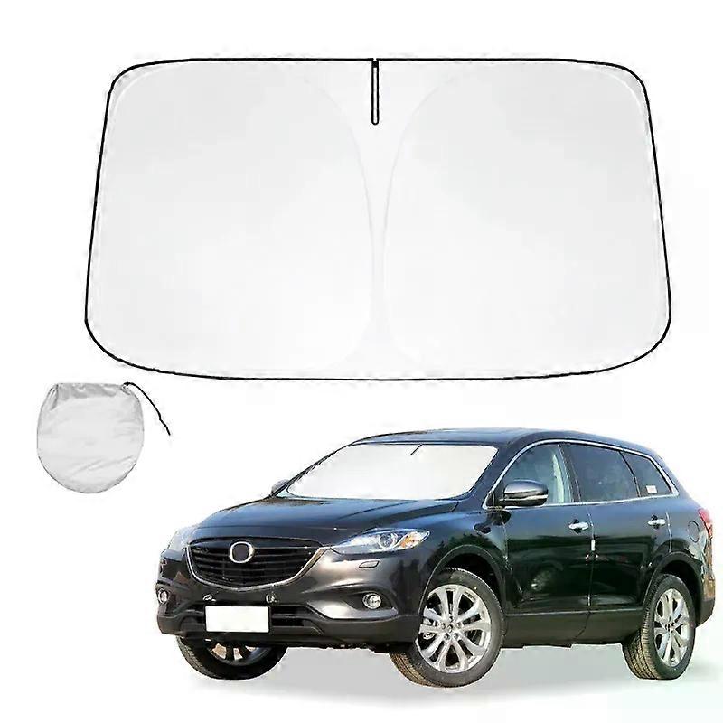 Windshield Sun Shade For Mazda CX9 CX-9 Sunshade Sun Visor Protector Foldable Blocks UV Rays Keep Your Car Cooler