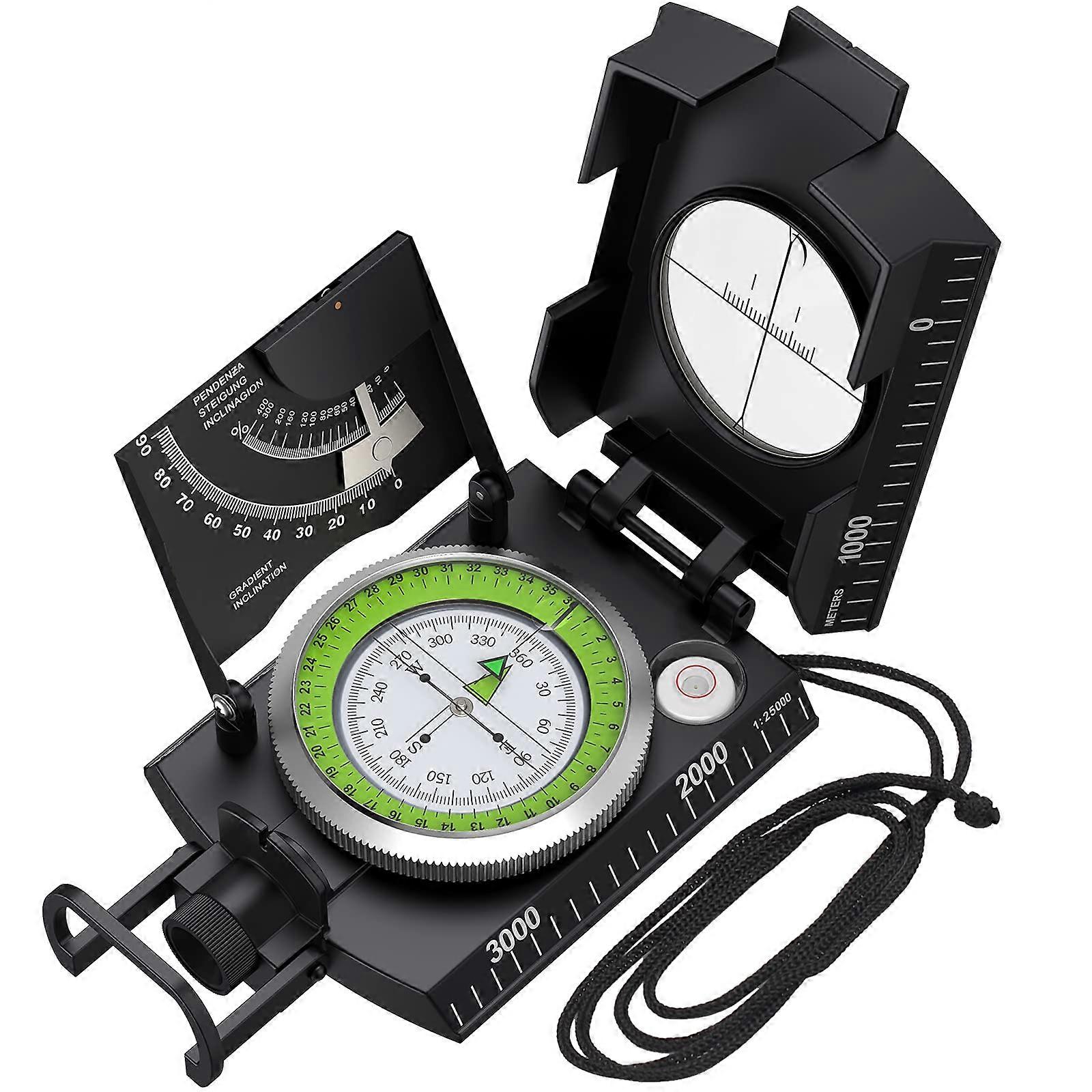 Proser IP65 Compass Walking Survival Lensatic Navigation Tool for Camping, Hiking, Hunting, and Geology Activities