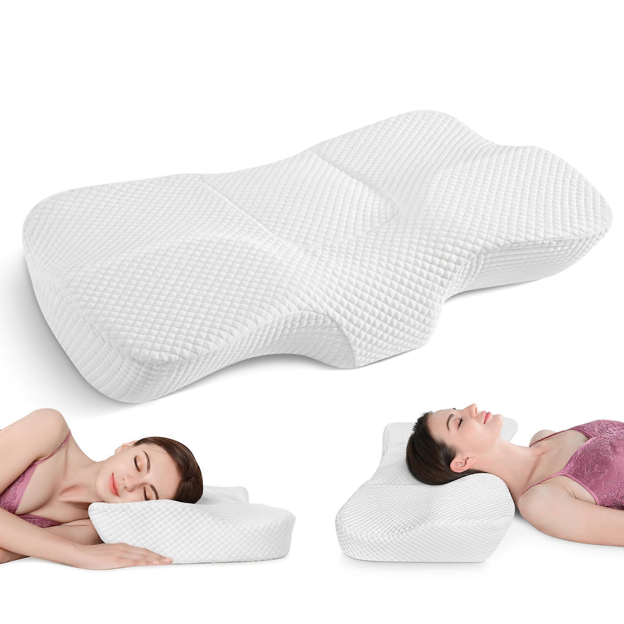 32' King Size Adjustable Cervical Memory Foam Pillow, Pillows Contour for Neck and Shoulder Pain Relief