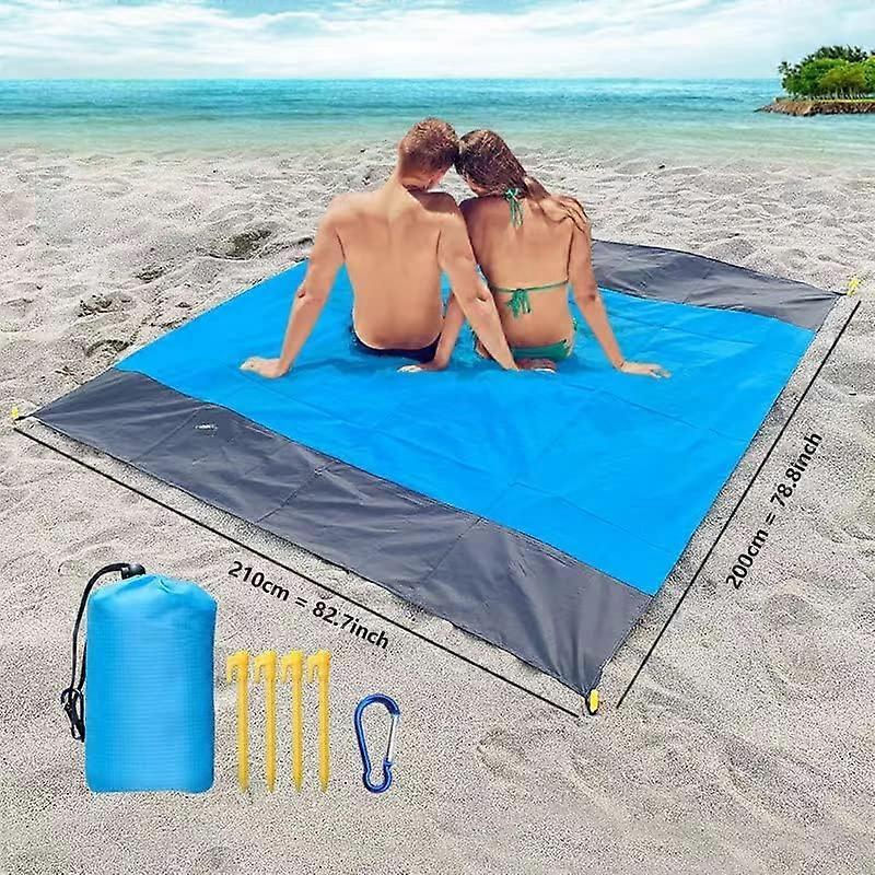 Sand-proof beach blanket, picnic blanket, waterproof and windproof, lightweight and quick-drying beach blanket