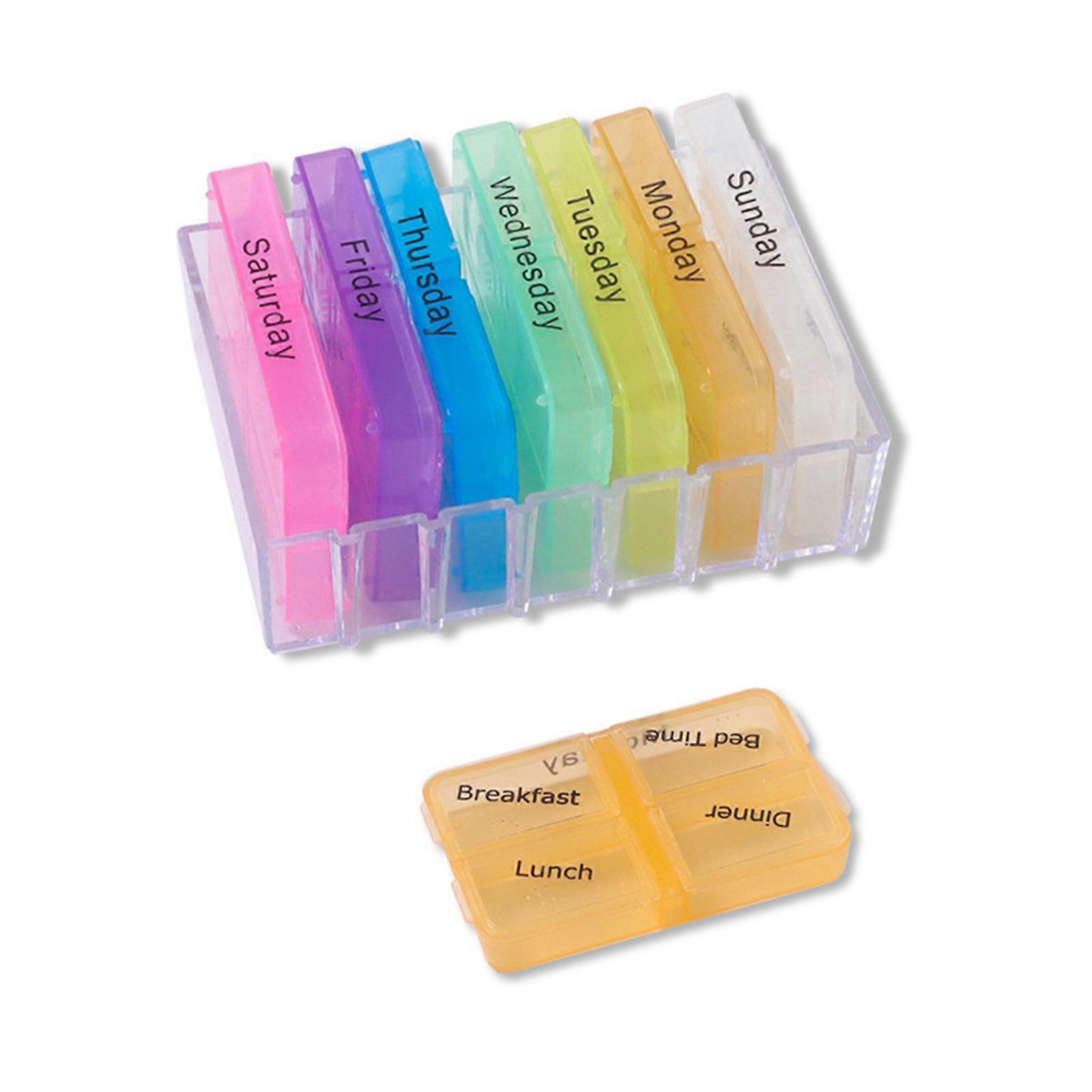 7 Days Pill Case Tablet Sorter Medicine Weekly Storage Box Container Organizer