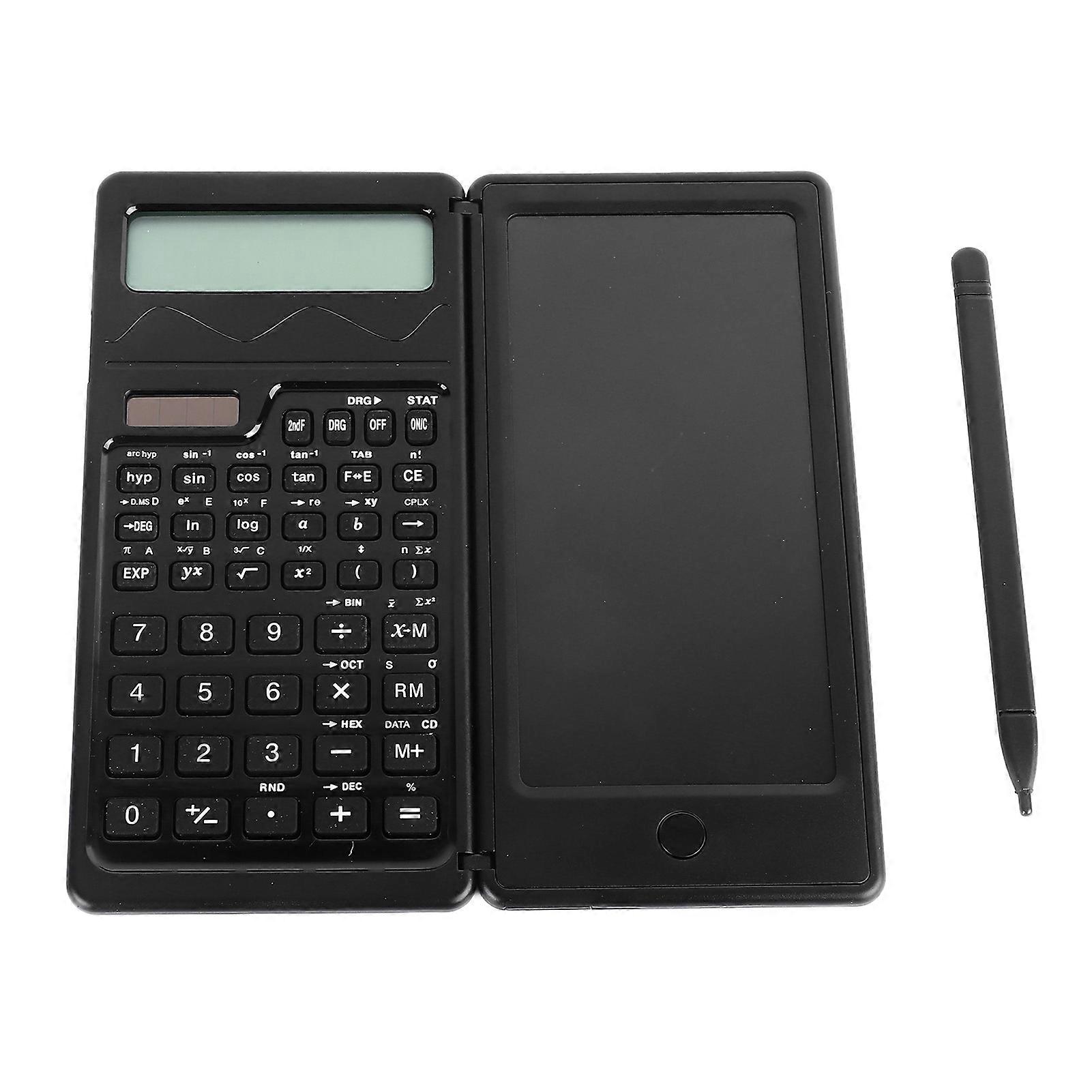 Solar Battery Powered Multi Functional Foldable Scientific Calculator with Notepad and Pen