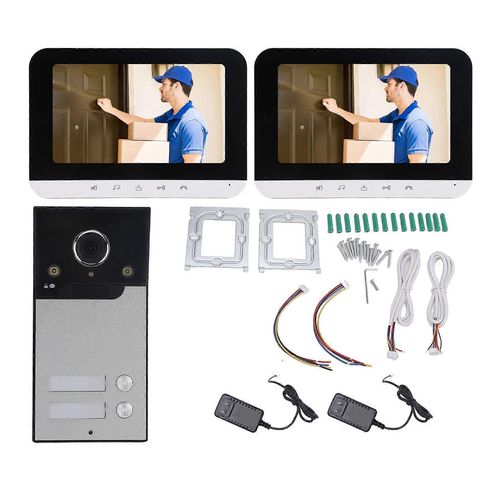 7 Inch Screen Wireless Video Intercom System APP Remote Unlocking WiFi Doorbell Security Camera for Home